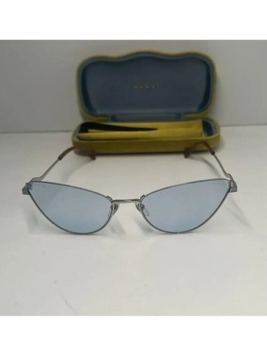 - NEW Gucci GG1006S Cat Eye Sunglasses – Silver / Light Blue 100% AUTHENTIC main image 8